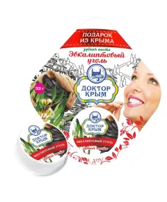 Зубная паста Эвкалиптовый уголь, 33 мл., Доктор Крым