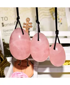 Вагинальный тренажер Yoni Egg (Rose Quartz) (компл/ 3 шт.)