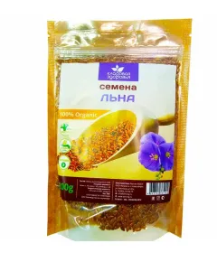 Семена льна коричневые 200гр, Кладовая здоровья