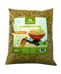 Зеленая гречка 1000гр, Кладовая здоровья