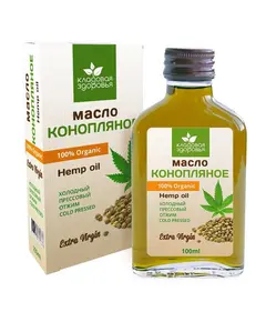 Масло конопляное нераф.высший сорт, 100мл., Кладовая здоровья