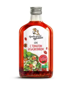 Соус с томатами и базиликом, 250 мл., Правильный гурман