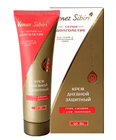 Крем дневной  защитный. Долголетие VENEZ SIBIRI, 50 мл., Венец Сибири