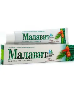 Зубная паста «Малавит Дент» КЕДР-МОЖЖЕВЕЛЬНИК, 75 г., Малавит