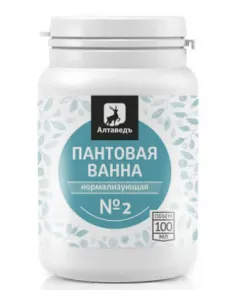 Пантовая ванна  с баданом, черникой, душицей (сухая) «Нормализующая», 100 мл,  Алтаведъ