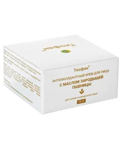 Тиофан. Крем антиоксидантный  для лица с маслом зародышей пшеницы, 50 мл.