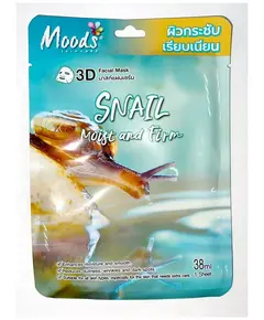 Тканевая маска с Улиткой для увлажнения и упругости кожи, 38 мл., Moods