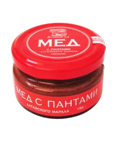 Мед с пантами алтайского марала (крошка), 150 г., Алтай старовер