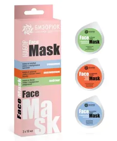 Набор масок, 3 вида глины, 3х10 мл, Бизорюк