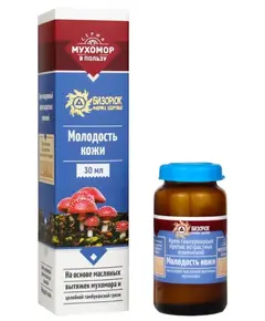 Крем Молодость кожи, с мухомором, 30 мл, Бизорюк