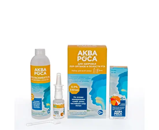 Набор  "АкваРоса+" 0,9% с дополнительной насадкой, 330 мл., Аква-Роса