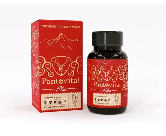 Пантовитал с Красным корнем. Сердце и сосуды. (120 капсул по 450 мг), Pantovital, изображение 2