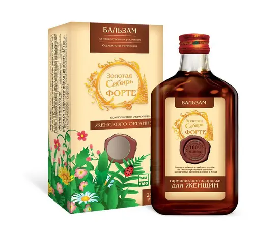 Бальзам Для женского  здоровья Форте Золотая Сибирь, 250 мл., Сиб-КруК