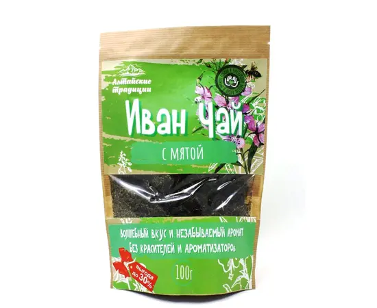 Иван-чай ферментированный с мятой, 100г., Алтайские Традиции