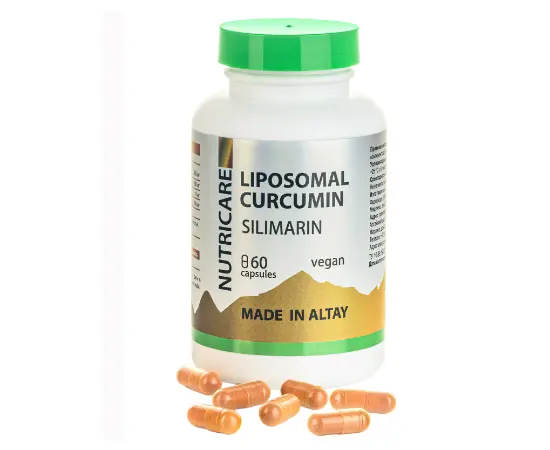 Липосомал куркумин для печени с силимарином, 60 капс., изображение 5