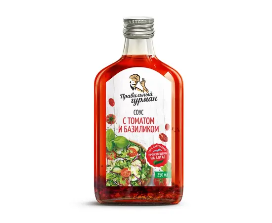 Соус с томатами и базиликом, 250 мл., Правильный гурман