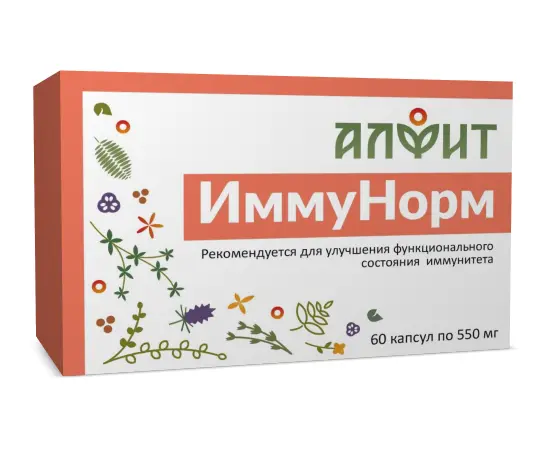 БАД Фитосборы в капсулах Иммунорм (блистер), 60  капсул по 550 мг, Алфит