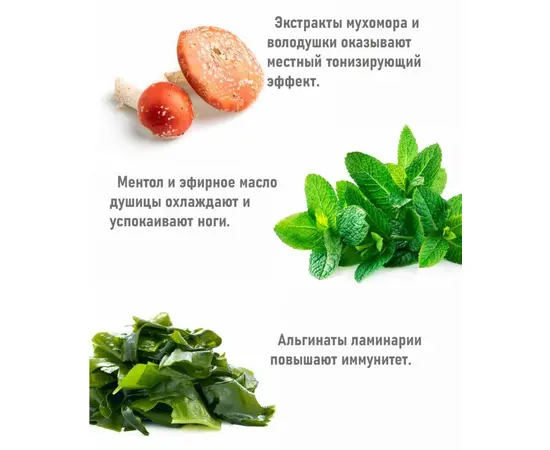 Крем для ног против варикоза отеков, усталости, "Мухомор против", 75 мл., Венец Сибири, изображение 4