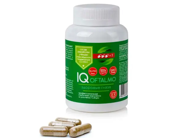 Капсулы IQ OFTALMO - для здоровья глаз, 84 капс., Сиб-КруК