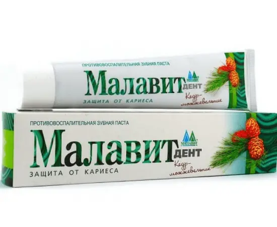 Зубная паста «Малавит Дент» КЕДР-МОЖЖЕВЕЛЬНИК, 75 г., Малавит