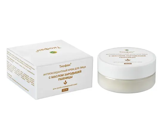 Тиофан. Крем антиоксидантный  для лица с маслом зародышей пшеницы, 50 мл., изображение 3