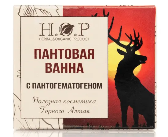 Ванна полезная "панты марала" (с пантогематогеном), 100 г., H.O.P, изображение 2