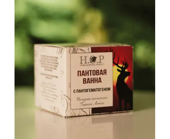 Ванна полезная "панты марала" (с пантогематогеном), 100 г., H.O.P, изображение 5