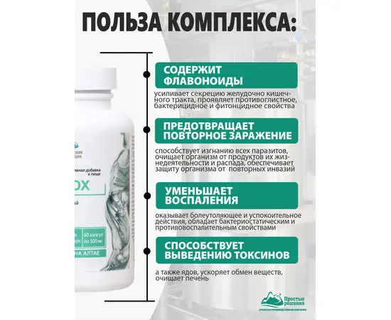 Detox Концентрат антипаразитраный сухой, 60 капсул, изображение 4