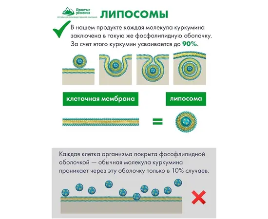 Липосомал куркумин для печени с силимарином, 60 капс., изображение 4