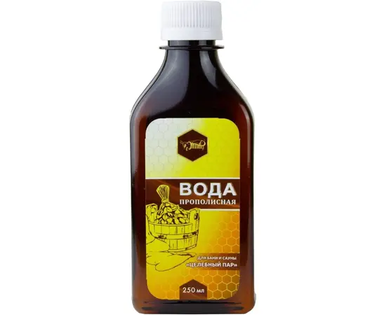 Вода прополисная 20% для бани и сауны "Целебный пар", 250 мл., Жива